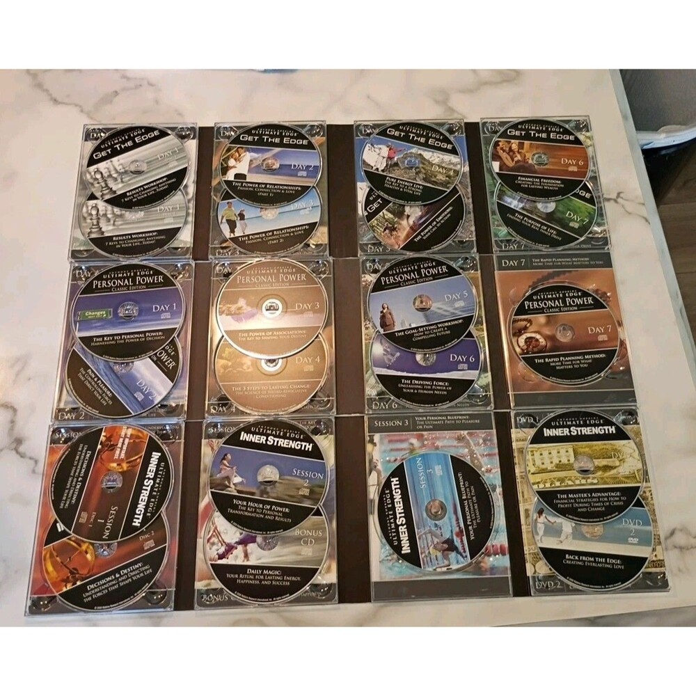 Anthony Tony Robbins Ultimate Edge 3 Parts CD DVD Box Set 22 Value Packed Discs